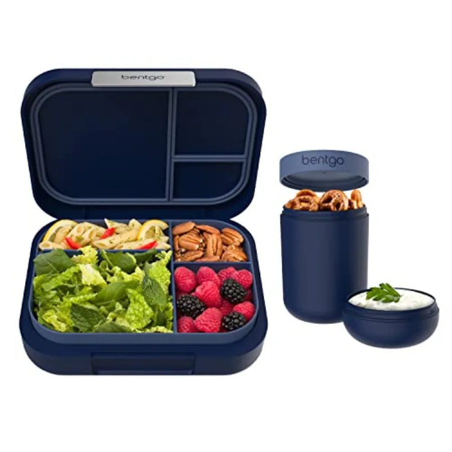 ® Modern Bento-Style Lunch Box Set With Reusable Snack Cup Navy
® Modern Bento-Style Lunch Box Set With Reusable Snack Cup Navy