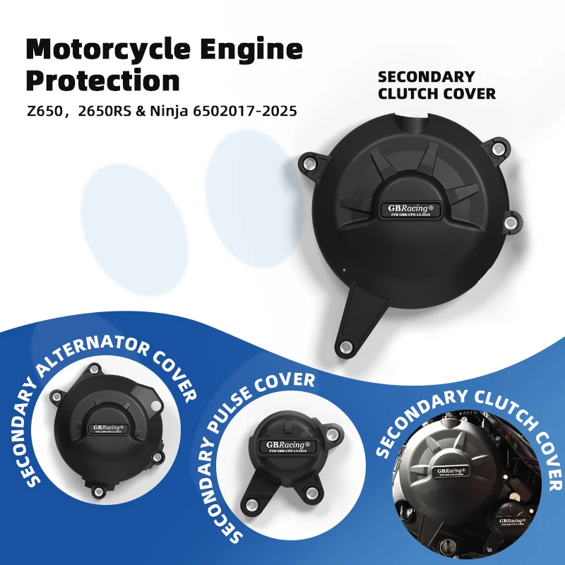 Защитная крышка двигателя GBRacing для Kawasaki Z650 Z650RS Ninja650 (2017-2025), защитные детали импульса сцепления
Защитная крышка двигателя GBRacing для Kawasaki Z650 Z650RS Ninja650 (2017-2025), защитные детали импульса сцепления