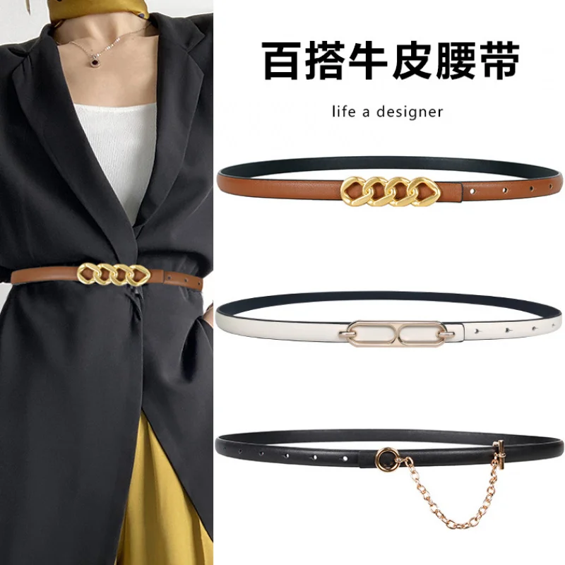 Western Leather Thin Belt Fashion Dress Jeans Suit Jumpsuit Skirt Joker Ins Show Waist Women Waistband Belt
Western Leather Thin Belt Fashion Dress Jeans Suit Jumpsuit Skirt Joker Ins Show Waist Women Waistband Belt