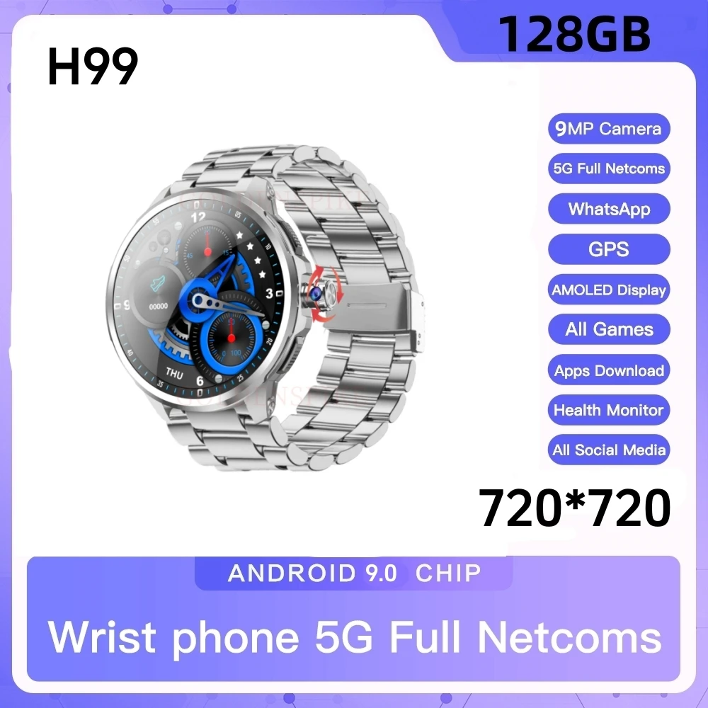 H99 Смарт-часы 4G Android Система GPS WIFI SIM-карта 1,95-дюймовый большой AMOLED-экран 1900 мАч Смарт-часы с большой батареей
H99 Смарт-часы 4G Android Система GPS WIFI SIM-карта 1,95-дюймовый большой AMOLED-экран 1900 мАч Смарт-часы с большой батареей