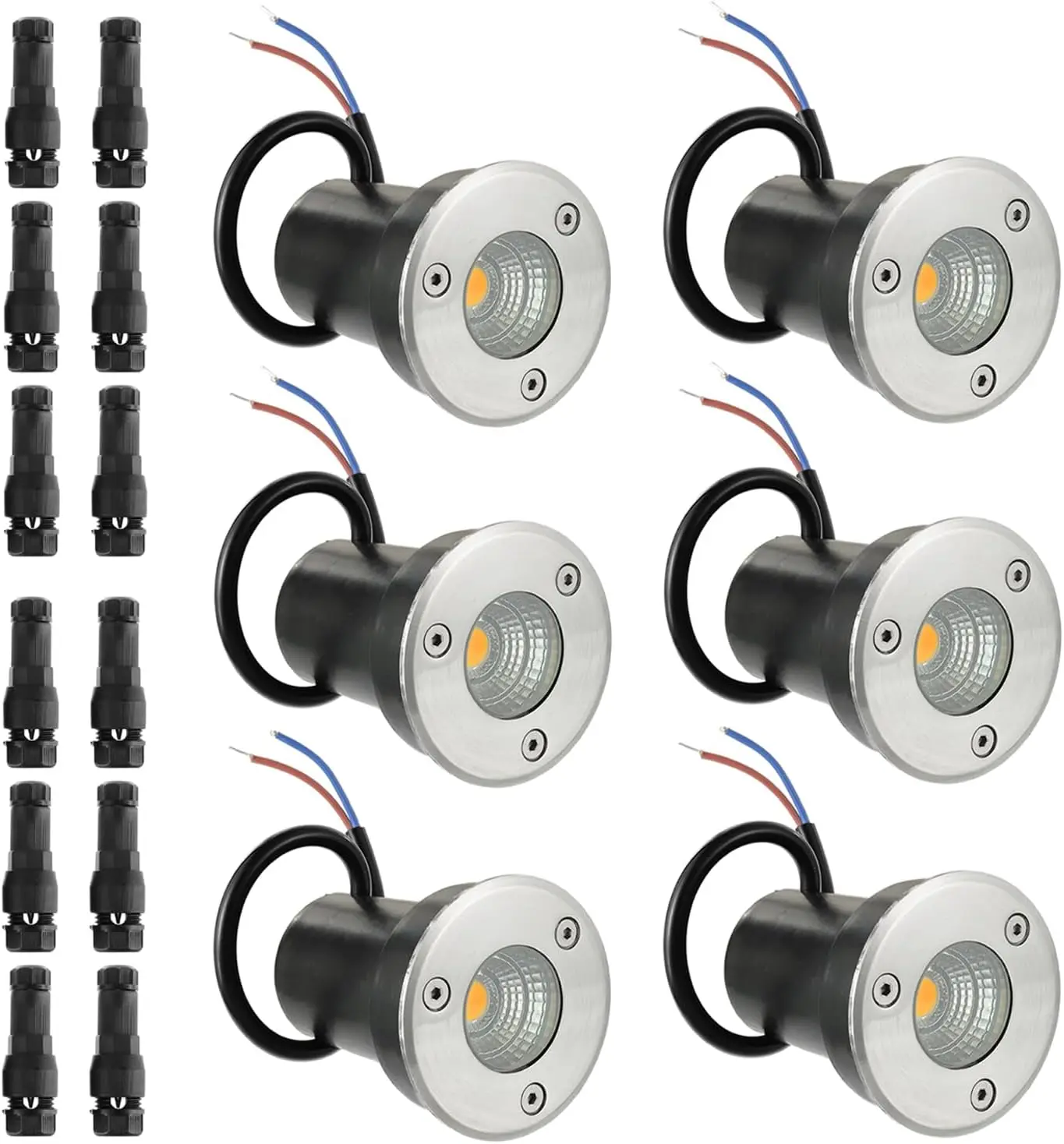 6-10 Pack Low Voltage Landscape Lights 3W Well Lights 12-24V IP67 Waterproof In Ground Light and Outdoor Landscape Lighting
6-10 Pack Low Voltage Landscape Lights 3W Well Lights 12-24V IP67 Waterproof In Ground Light and Outdoor Landscape Lighting