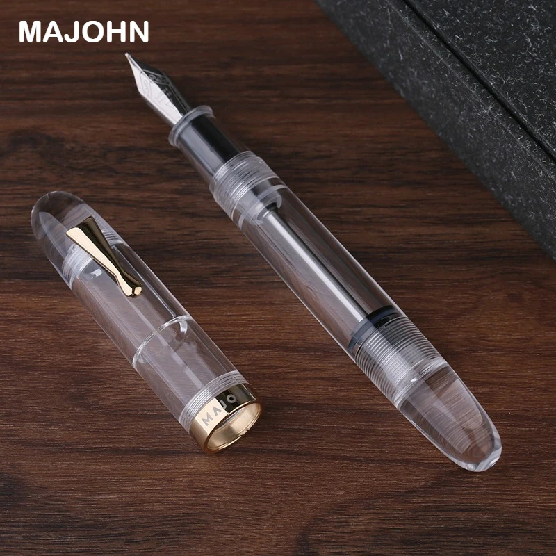 MAJOHN C4 Fully Transparent Big Size Fountain Pen EF/F/M Nib Eyedropper Filling Ink Writing Gift Pen Stationery School Supplies
MAJOHN C4 Fully Transparent Big Size Fountain Pen EF/F/M Nib Eyedropper Filling Ink Writing Gift Pen Stationery School Supplies