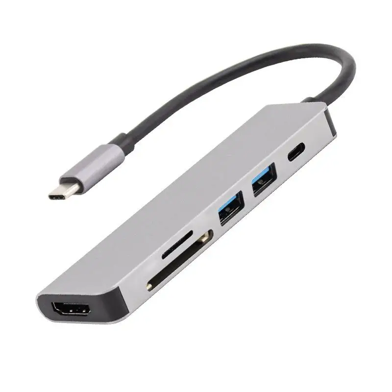 Type C Docking Station 4K HDMI USB PD Charging SD Card Slot Six-In-One Hub Splitter for USB 3.0 Connectivity
Type C Docking Station 4K HDMI USB PD Charging SD Card Slot Six-In-One Hub Splitter for USB 3.0 Connectivity