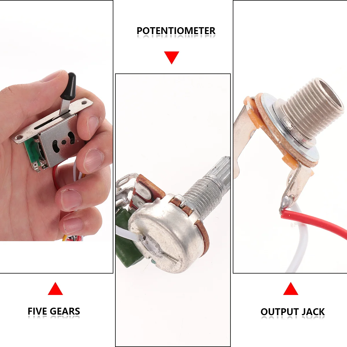 Electric Guitar Socket Black Wiring Kit for Guitars Bass Pickup Electric Guitar Supplies Circuit Electronics Accessories
Electric Guitar Socket Black Wiring Kit for Guitars Bass Pickup Electric Guitar Supplies Circuit Electronics Accessories