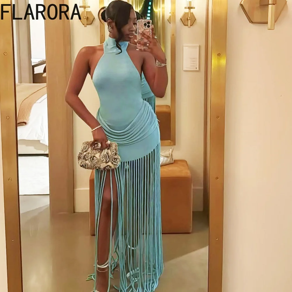 FLARORA Sexy Backless Tassel Hem Dress Woman Hipster Halter Velvet Ruched Patchwork Bodycon Dress Elegant Chic Party Clubwear
FLARORA Sexy Backless Tassel Hem Dress Woman Hipster Halter Velvet Ruched Patchwork Bodycon Dress Elegant Chic Party Clubwear
