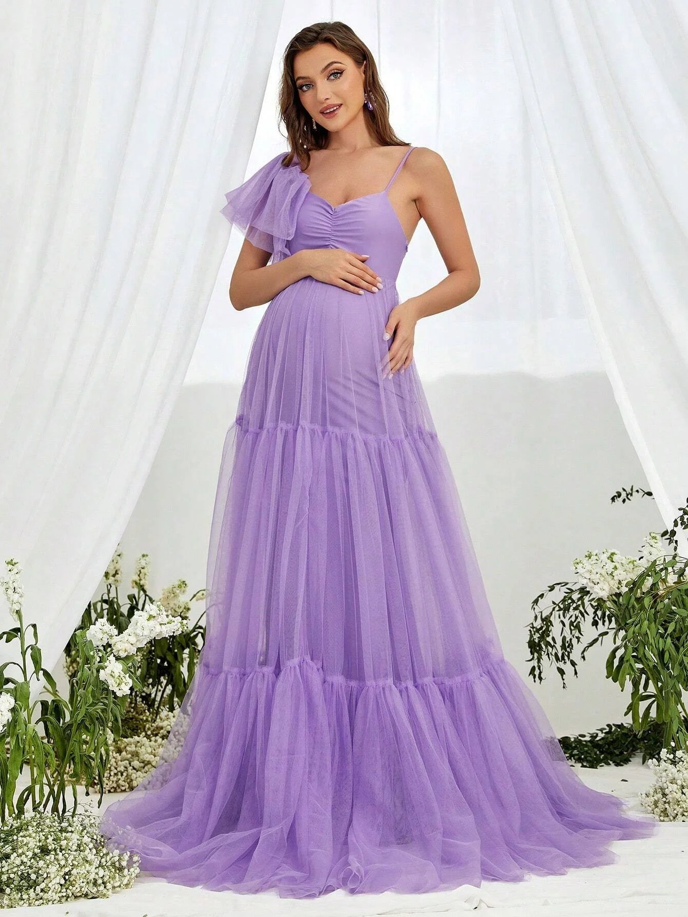 Vintage Lavender Maternity Robes for Photoshoot Tiered A Line Babyshower Dresses Sexy Floor Length Pregnant Women Party Gowns
Vintage Lavender Maternity Robes for Photoshoot Tiered A Line Babyshower Dresses Sexy Floor Length Pregnant Women Party Gowns