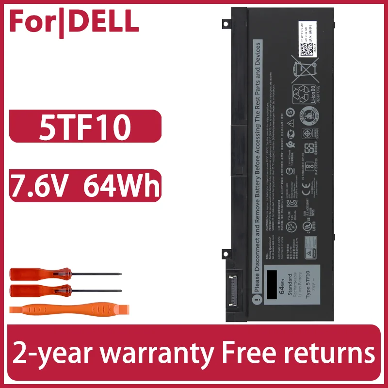 5TF10 Laptop battery For Dell Precision 7730 7740 7530 7540 P34E P74F P34E001 P34E002 P74F001 P74F002 64Wh
5TF10 Laptop battery For Dell Precision 7730 7740 7530 7540 P34E P74F P34E001 P34E002 P74F001 P74F002 64Wh
