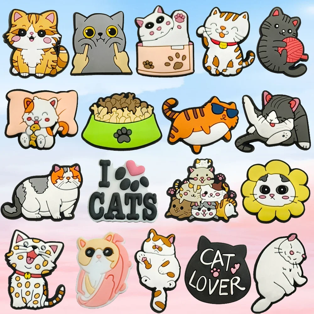 3/18PCS PVC Various catsShoe Charms Accessories Buckle Fit Wristbands Shoe Charms Decoration
3/18PCS PVC Various catsShoe Charms Accessories Buckle Fit Wristbands Shoe Charms Decoration