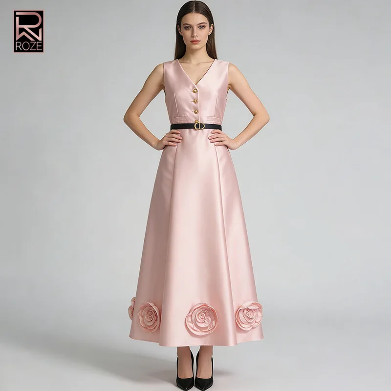 Новинка 2026: Женское элегантное платье миди без рукавов с 3D цветочным узором, V-образным вырезом, поясом и приталенным силуэтом для повседневной носки и вечеринок
Новинка 2026: Женское элегантное платье миди без рукавов с 3D цветочным узором, V-образным вырезом, поясом и приталенным силуэтом для повседневной носки и вечеринок