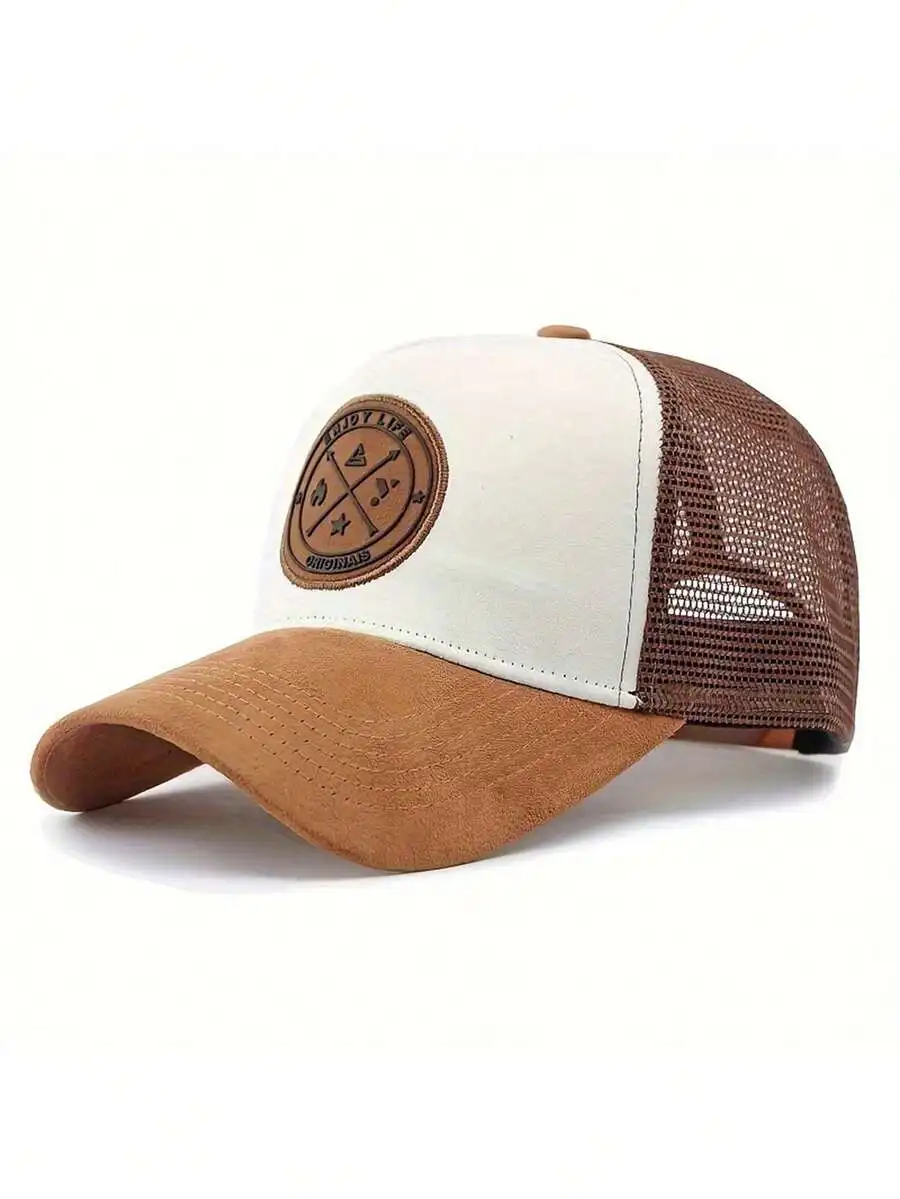Mens Mesh Trucker Cap With Leather Patch Casual Sun Hat
Mens Mesh Trucker Cap With Leather Patch Casual Sun Hat