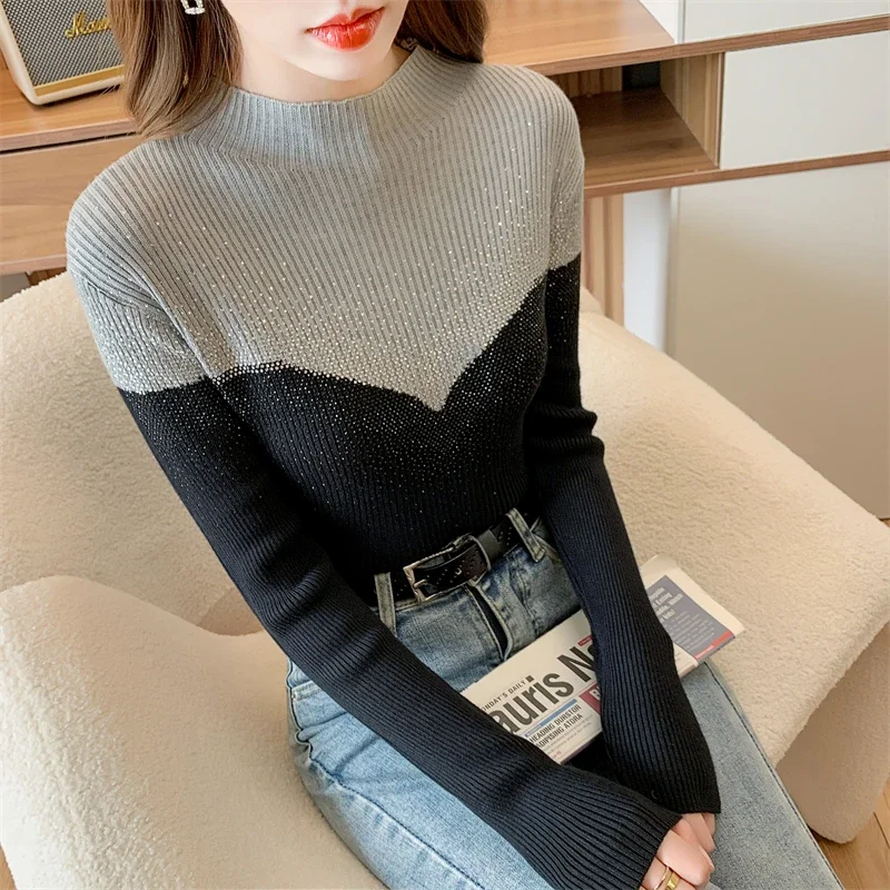 Ladies Fashion Nail Bead Pullover Sweater Women Clothing Girls Autumn Casual Knitwear Female Woman OL Sweaters Vy2419
Ladies Fashion Nail Bead Pullover Sweater Women Clothing Girls Autumn Casual Knitwear Female Woman OL Sweaters Vy2419