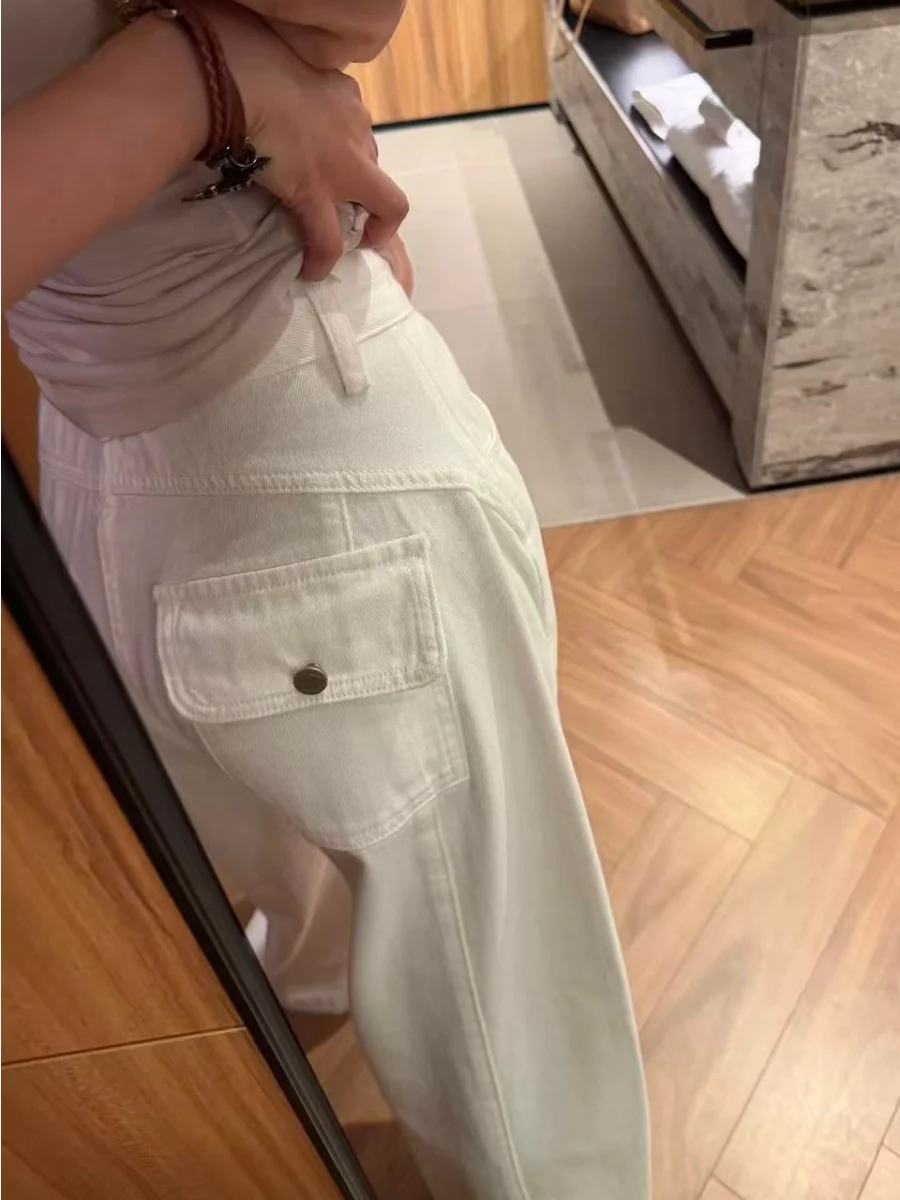 White High Waist Wide Leg Jeans Women's Summer New Loose Slim Casual Versatile Straight Leg Pants Retro Wash Casual All Seasons
White High Waist Wide Leg Jeans Women's Summer New Loose Slim Casual Versatile Straight Leg Pants Retro Wash Casual All Seasons