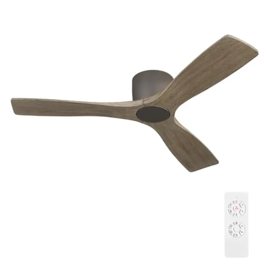 48 Inch Flush Mount DC Ceiling Fan without Lights, 3 Carved Wood Blades, 6-Speed Noiseless Reversible DC Motor, Hugger Ceiling
48 Inch Flush Mount DC Ceiling Fan without Lights, 3 Carved Wood Blades, 6-Speed Noiseless Reversible DC Motor, Hugger Ceiling