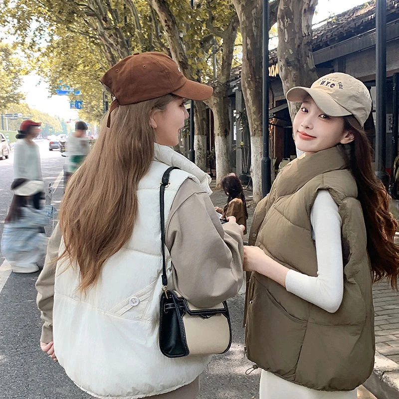 New Down Cotton Stand Collar Waistcoat For Women 2024 Short Fashion Autumn Winter Waistcoat Korean Version Loose Vest Outerwear
New Down Cotton Stand Collar Waistcoat For Women 2024 Short Fashion Autumn Winter Waistcoat Korean Version Loose Vest Outerwear