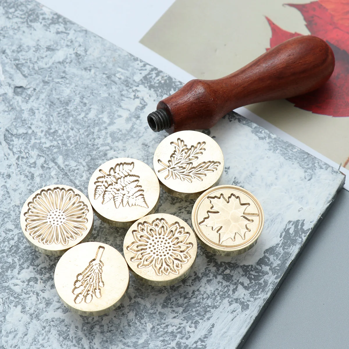 7pcs Copper Set Plant Pattern Fire Paint Sealing Wax Suit Wedding Decor Easy Install Gift Idea Traditional Style
7pcs Copper Set Plant Pattern Fire Paint Sealing Wax Suit Wedding Decor Easy Install Gift Idea Traditional Style