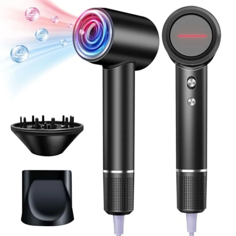 Hair Dryer, 210000RPM High-Speed Blow Dryer with Brushless Motor, 500 Million Negative Ionic Hair Dryer for Fast Drying, Hair B
Hair Dryer, 210000RPM High-Speed Blow Dryer with Brushless Motor, 500 Million Negative Ionic Hair Dryer for Fast Drying, Hair B