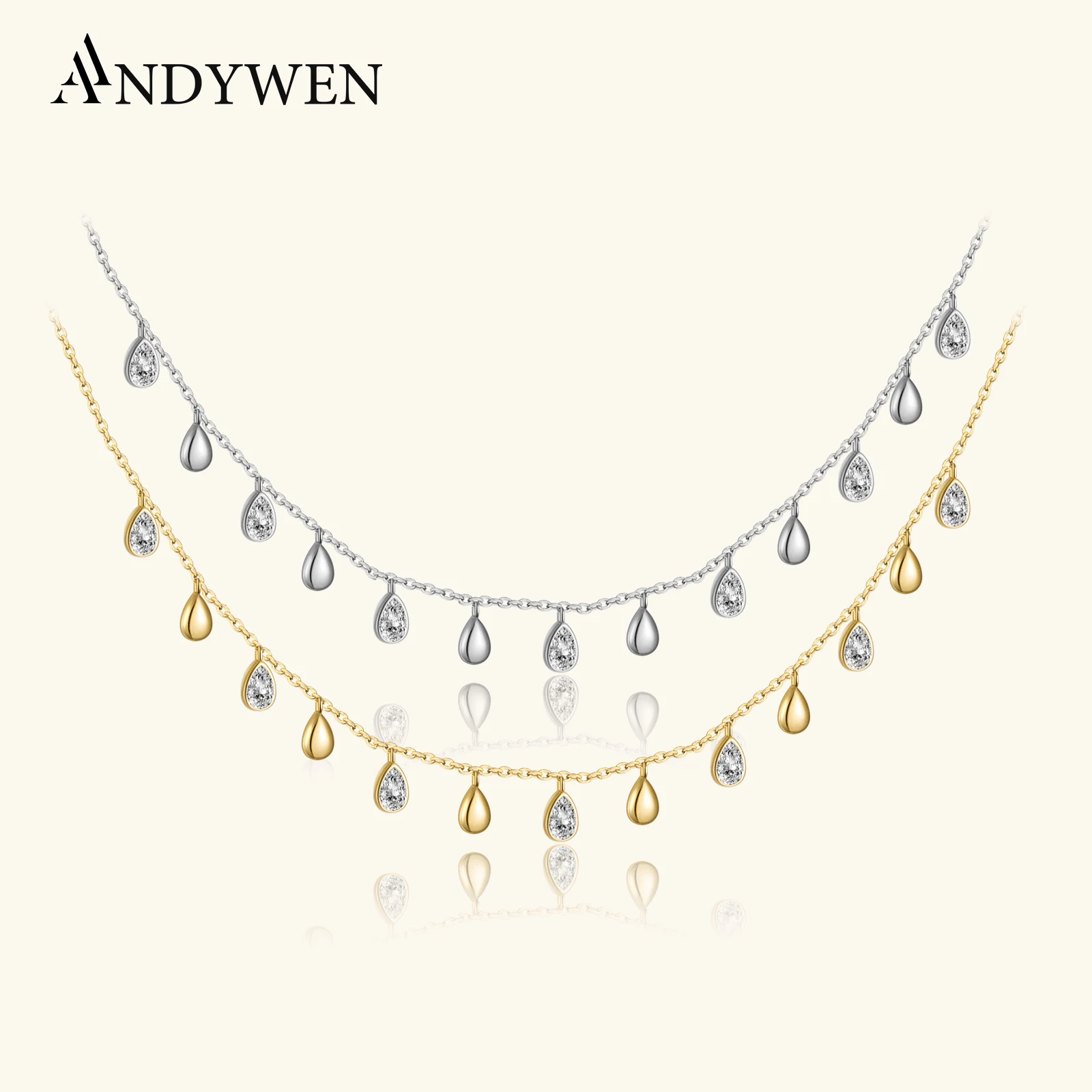 ANDYWEN 925 Sterling Silver Ovals Charm Zircon CZ Choker Chain Necklace 35 Plus 5cm Extend 2026 Party Luxury Jewelry Gift
ANDYWEN 925 Sterling Silver Ovals Charm Zircon CZ Choker Chain Necklace 35 Plus 5cm Extend 2026 Party Luxury Jewelry Gift