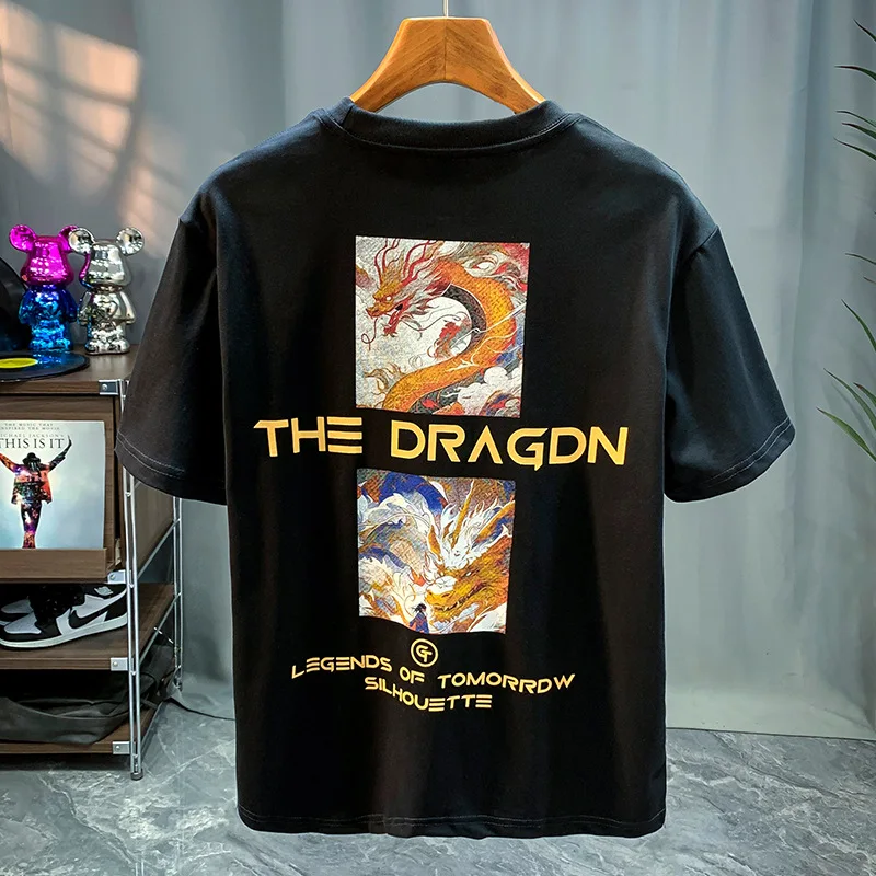 2024Summer New round Neck Short SleeveTT-shirt Chinese Style for Men Dragon Year Limited Totem Printing Stylish Top
2024Summer New round Neck Short SleeveTT-shirt Chinese Style for Men Dragon Year Limited Totem Printing Stylish Top
