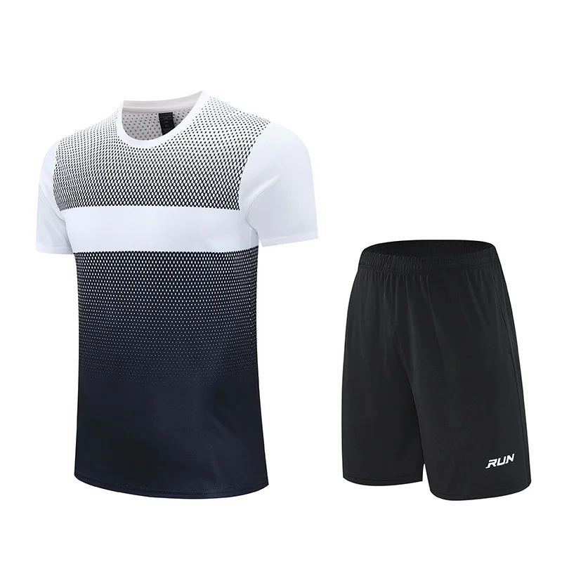 Two-piece Men Sports Set Summer Quick Drying Breathable Sport O-neck Short Sleeve+Short Men Clothing Outdoor Running Fitness Set
Two-piece Men Sports Set Summer Quick Drying Breathable Sport O-neck Short Sleeve+Short Men Clothing Outdoor Running Fitness Set