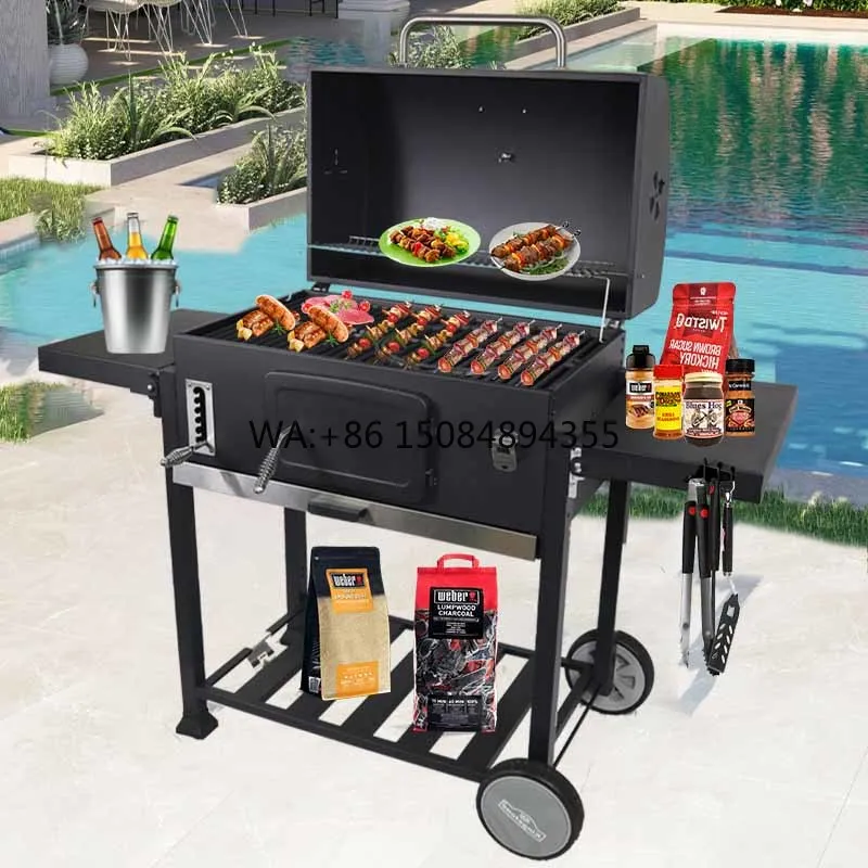 XXL Large Heavy Duty Charcoal Barbeque Grill Smoker Powder Coated Steel with Round Pizza Pan Trolley
XXL Large Heavy Duty Charcoal Barbeque Grill Smoker Powder Coated Steel with Round Pizza Pan Trolley
