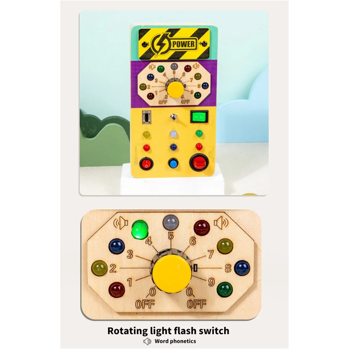 Y89A-yBusy Board Montessori Wooden Busy Board Wooden Toys Sensory Toys with Voice and LED Light Switches for
Y89A-yBusy Board Montessori Wooden Busy Board Wooden Toys Sensory Toys with Voice and LED Light Switches for