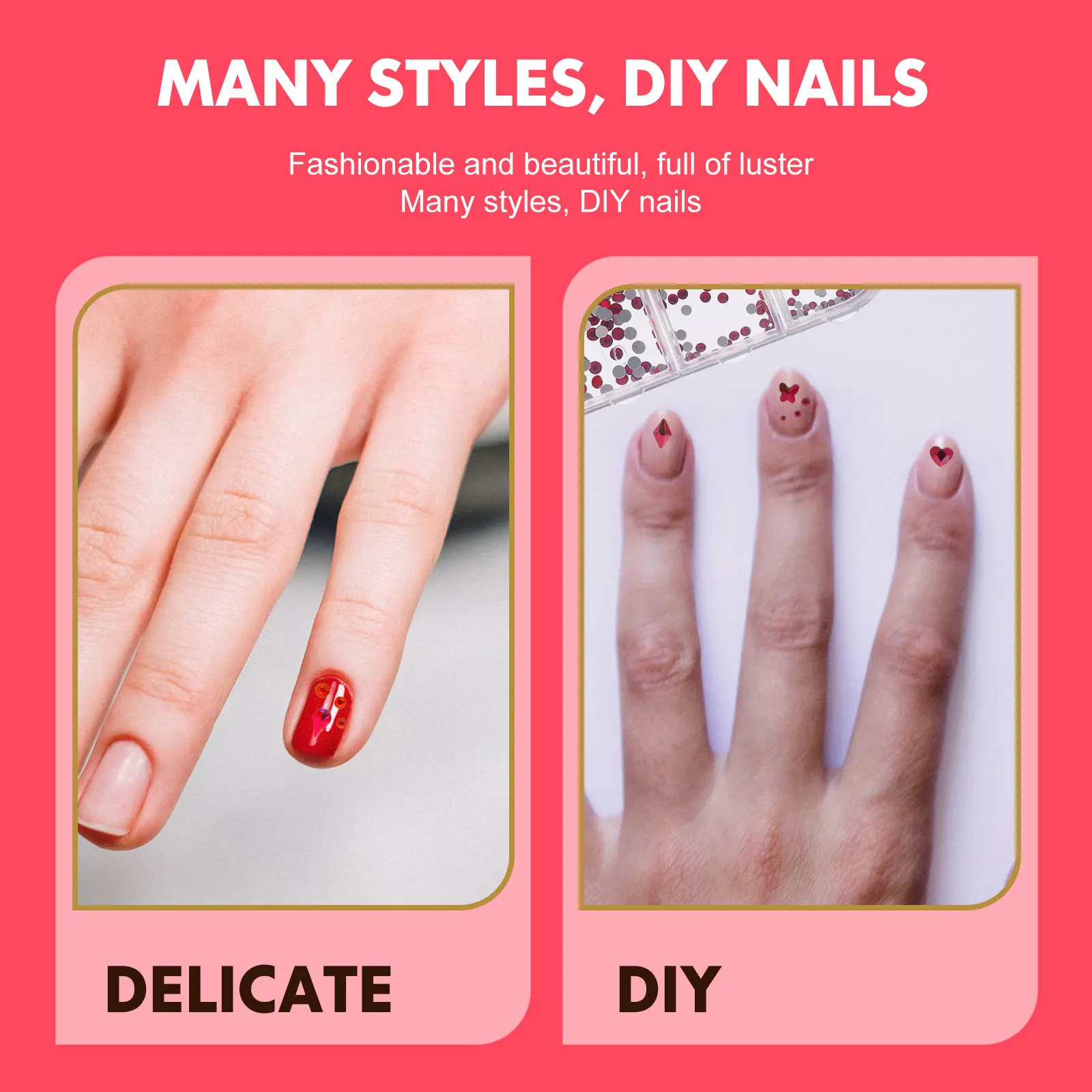 1 Box Resin Nail Diamonds DIY Nail Art Decorations for Manicure Charm Birthday Party Holiday Daily Wear Safe Gentle Shine
1 Box Resin Nail Diamonds DIY Nail Art Decorations for Manicure Charm Birthday Party Holiday Daily Wear Safe Gentle Shine