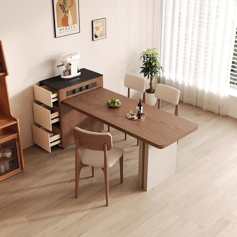 Small apartment retractable island dining table integrated household rock slab restaurant kitchen table solid wood island
Small apartment retractable island dining table integrated household rock slab restaurant kitchen table solid wood island