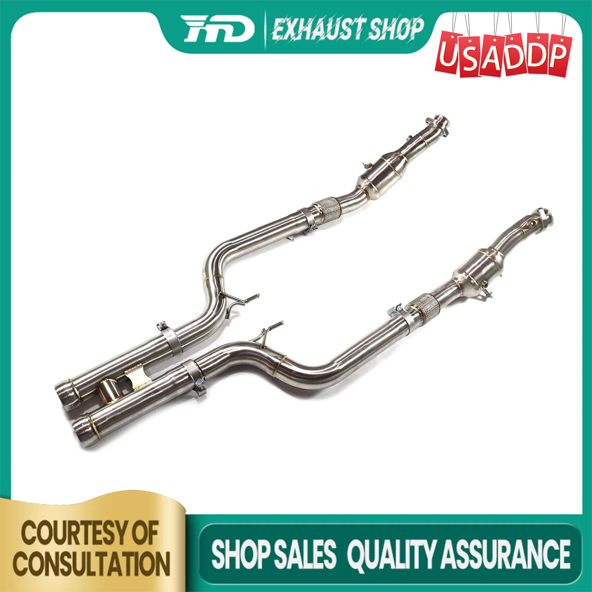 HMD Downpipe for Mercedes Benz S63 W222 5.5T High quality without Heat shields with cat/without cat SS304 Exhaust system
HMD Downpipe for Mercedes Benz S63 W222 5.5T High quality without Heat shields with cat/without cat SS304 Exhaust system