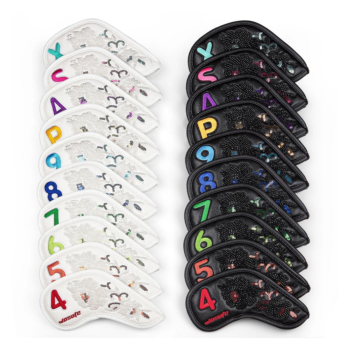 10Pcs Black/White PU Leather Golf Iron Club Head Covers Iron Headcovers Protector Set with 4-9 ASPX Number Beaded Embroidered
10Pcs Black/White PU Leather Golf Iron Club Head Covers Iron Headcovers Protector Set with 4-9 ASPX Number Beaded Embroidered