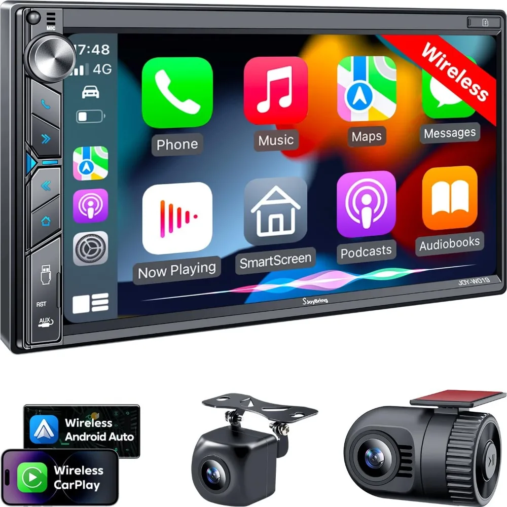 SJoyBring Upgrade Wireless Double Din Car Stereo with Apple Carplay, Android Auto, Dash Cam, Bluetooth, 4-Channel RCA, 2 Subwoof
SJoyBring Upgrade Wireless Double Din Car Stereo with Apple Carplay, Android Auto, Dash Cam, Bluetooth, 4-Channel RCA, 2 Subwoof