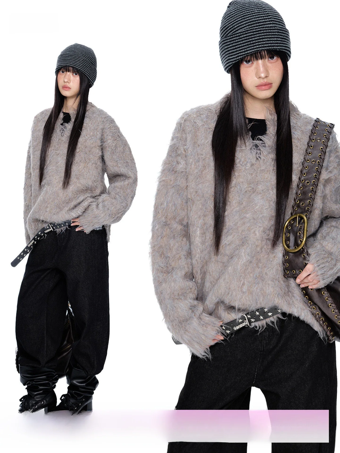 EZEK Soft Faux Mink V-Ne Sweater Women's Autumn Winter Loose Casual Knitted Outerwear Comfortable Polyester Blend Long Sve
EZEK Soft Faux Mink V-Ne Sweater Women's Autumn Winter Loose Casual Knitted Outerwear Comfortable Polyester Blend Long Sve