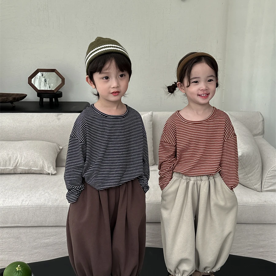 2023 Children's Autumn New Cotton Striped Long-Sleeved Bottoming Shirt Men and Women Baby Loose T-shirt Inner Wear
2023 Children's Autumn New Cotton Striped Long-Sleeved Bottoming Shirt Men and Women Baby Loose T-shirt Inner Wear