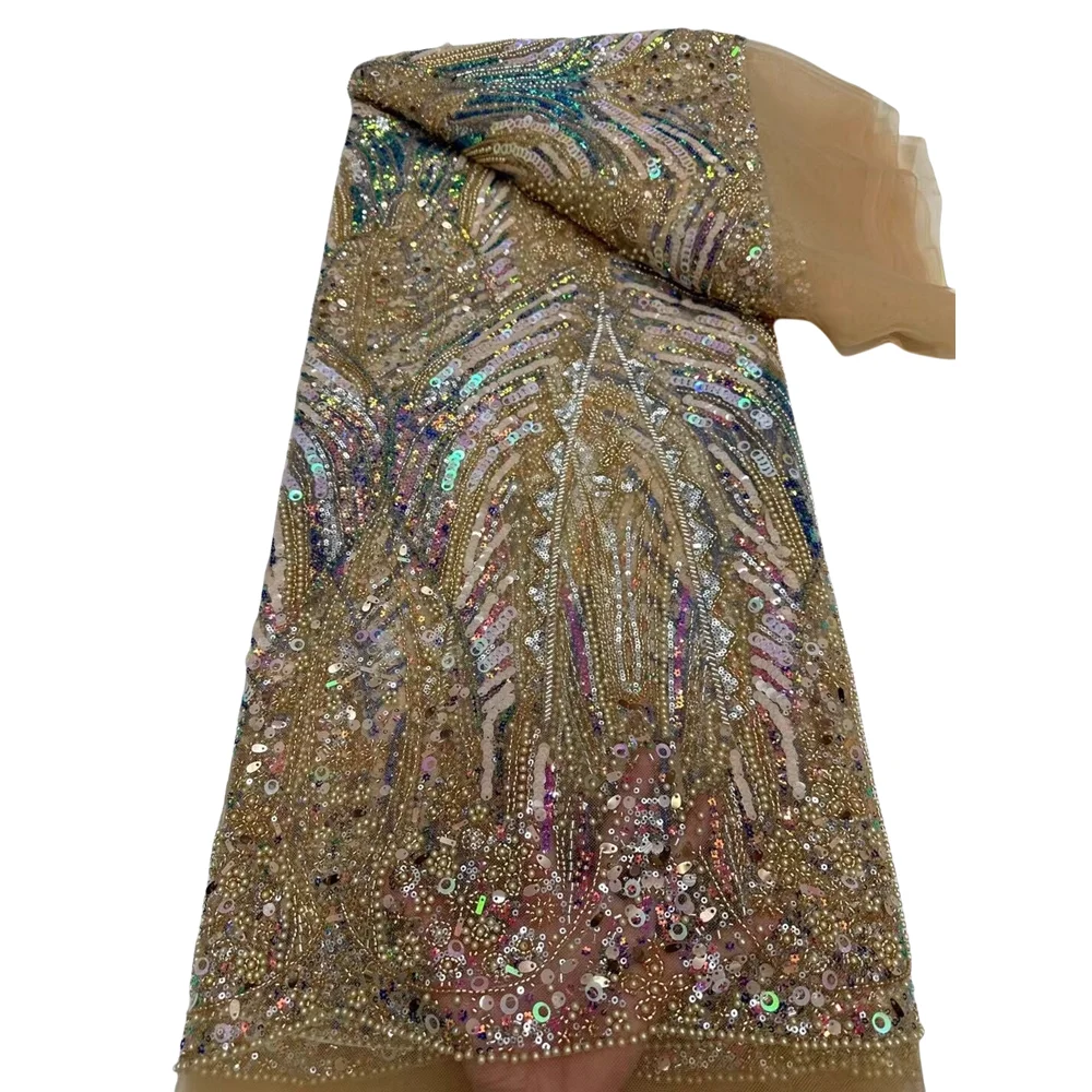 Luxury Beaded Tulle Lace Fabric Sequins African Lace Fabric L-1406351 High Quality for Women Dress
Luxury Beaded Tulle Lace Fabric Sequins African Lace Fabric L-1406351 High Quality for Women Dress