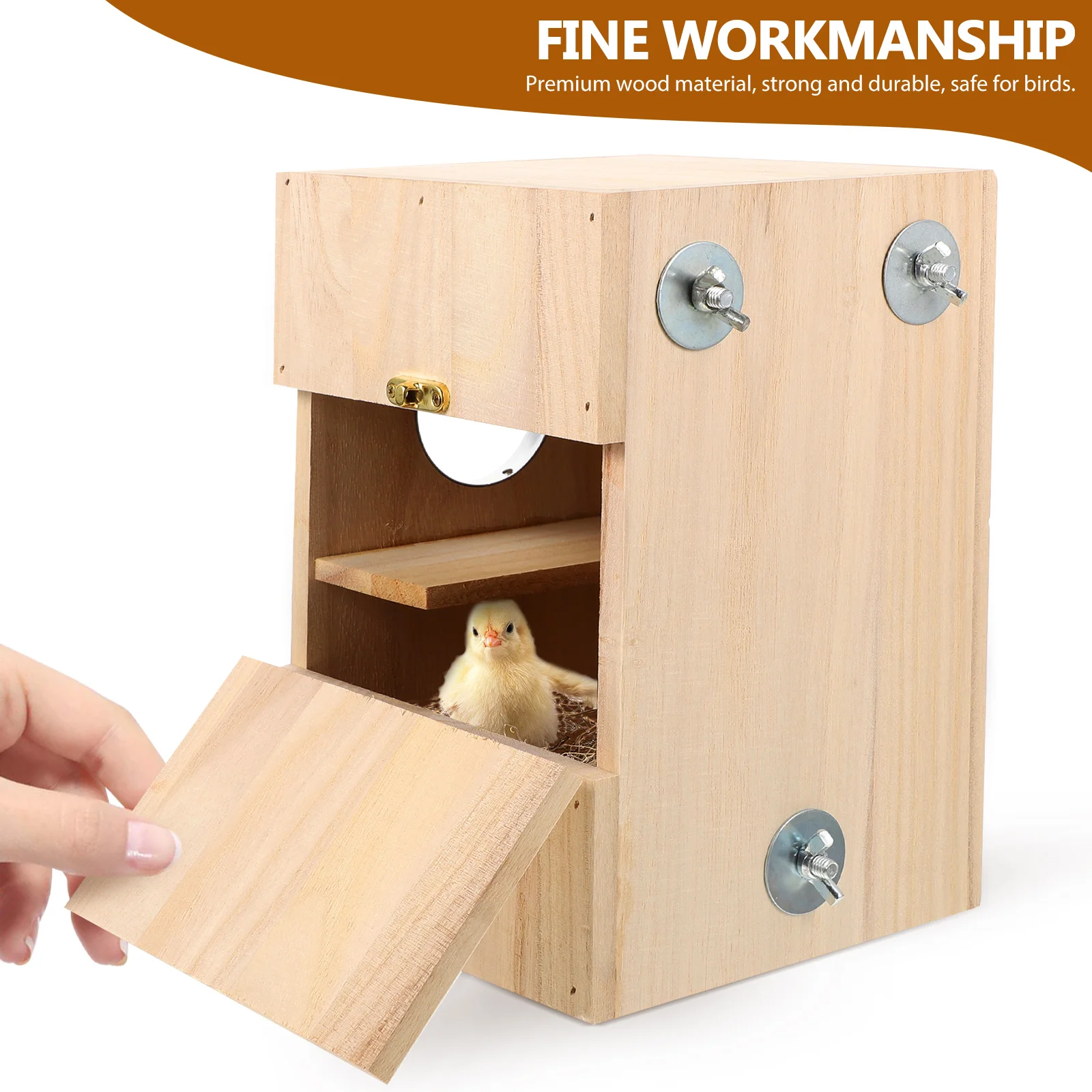 Wooden Bird Breeding Box Nest Cage Holder Terrarium Incubator Beige Safe Durable Living Place Canary Parrot Lark Small Birds
Wooden Bird Breeding Box Nest Cage Holder Terrarium Incubator Beige Safe Durable Living Place Canary Parrot Lark Small Birds