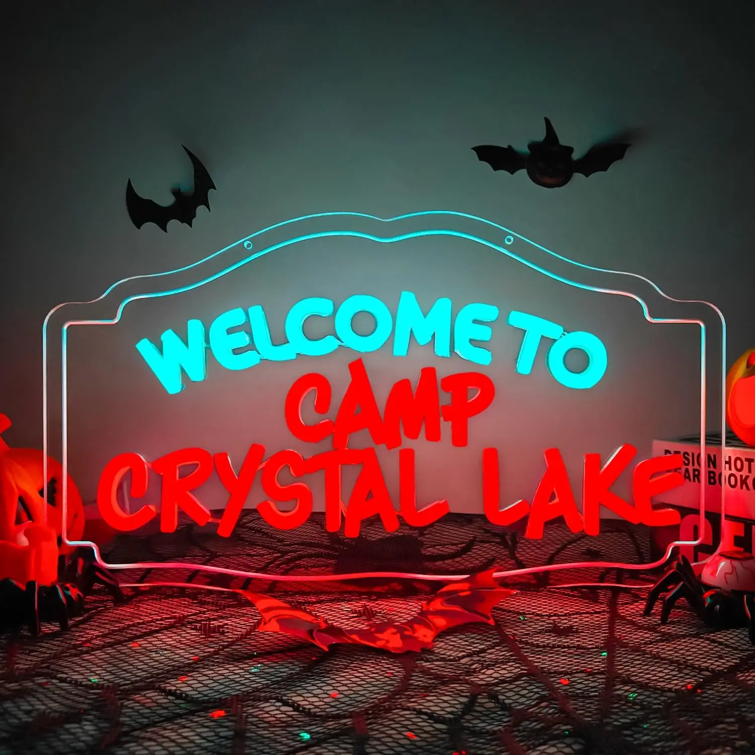 Welcome To Crystal Lake LED Neon Sign for Wall Decor Horror Movie Halloween Scary Light Halloween Party Man Cave Lake Camp Gift
Welcome To Crystal Lake LED Neon Sign for Wall Decor Horror Movie Halloween Scary Light Halloween Party Man Cave Lake Camp Gift