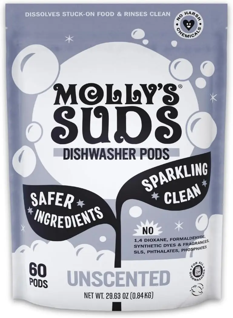 Eco-Friendly Dishwasher Pods: Cuts Grease, Residue-Free Sparkle, 60 Tabs Unscented
Eco-Friendly Dishwasher Pods: Cuts Grease, Residue-Free Sparkle, 60 Tabs Unscented