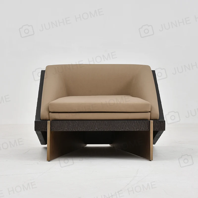 Solid wood leather lounge chair, designer home armchair, furniture customization
Solid wood leather lounge chair, designer home armchair, furniture customization