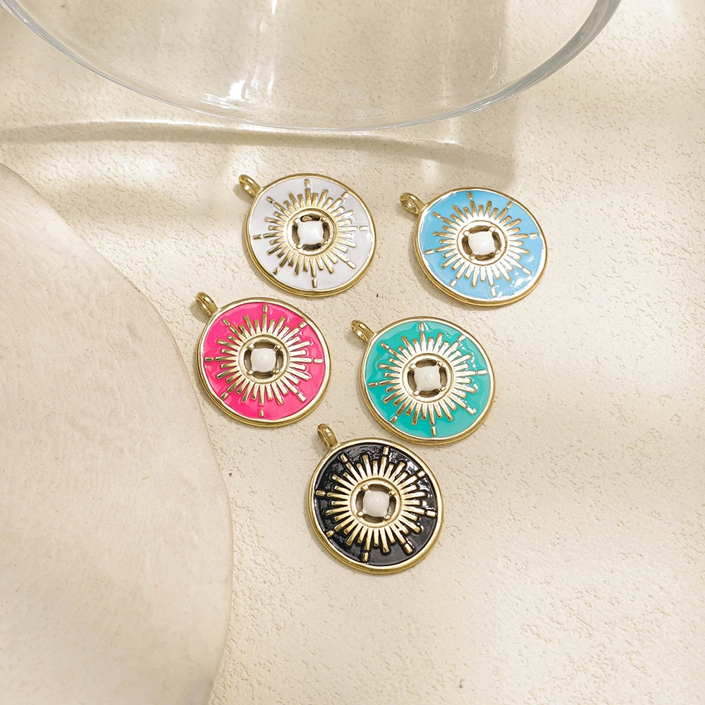 5pcs Hot Sale Stainless Steel Sun color pendant accessories Wholesale DIY Necklace Bracelet Modification
5pcs Hot Sale Stainless Steel Sun color pendant accessories Wholesale DIY Necklace Bracelet Modification