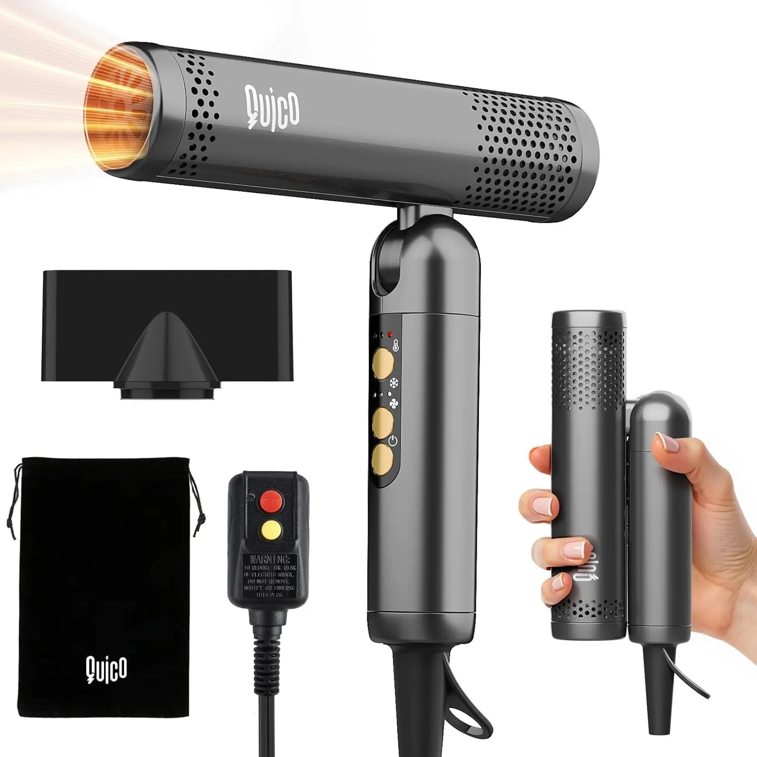 120000 RPM High-Speed Blow Dryer, Dual Voltage 120-240V, Foldable Travel Hair Dryer, 3 Heat/3 Speed/Cold Settings, Fast Drying, Portable
120000 RPM High-Speed Blow Dryer, Dual Voltage 120-240V, Foldable Travel Hair Dryer, 3 Heat/3 Speed/Cold Settings, Fast Drying, Portable