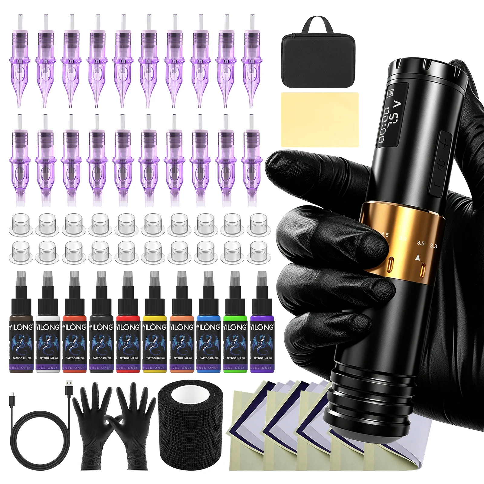 Stroke 2.7-4.5MMTattoo Kit Wireless Tattoo Machine Kit Adjustable Tattoo Pen Mix Tattoo Cartridge for Tattoo Artists
Stroke 2.7-4.5MMTattoo Kit Wireless Tattoo Machine Kit Adjustable Tattoo Pen Mix Tattoo Cartridge for Tattoo Artists