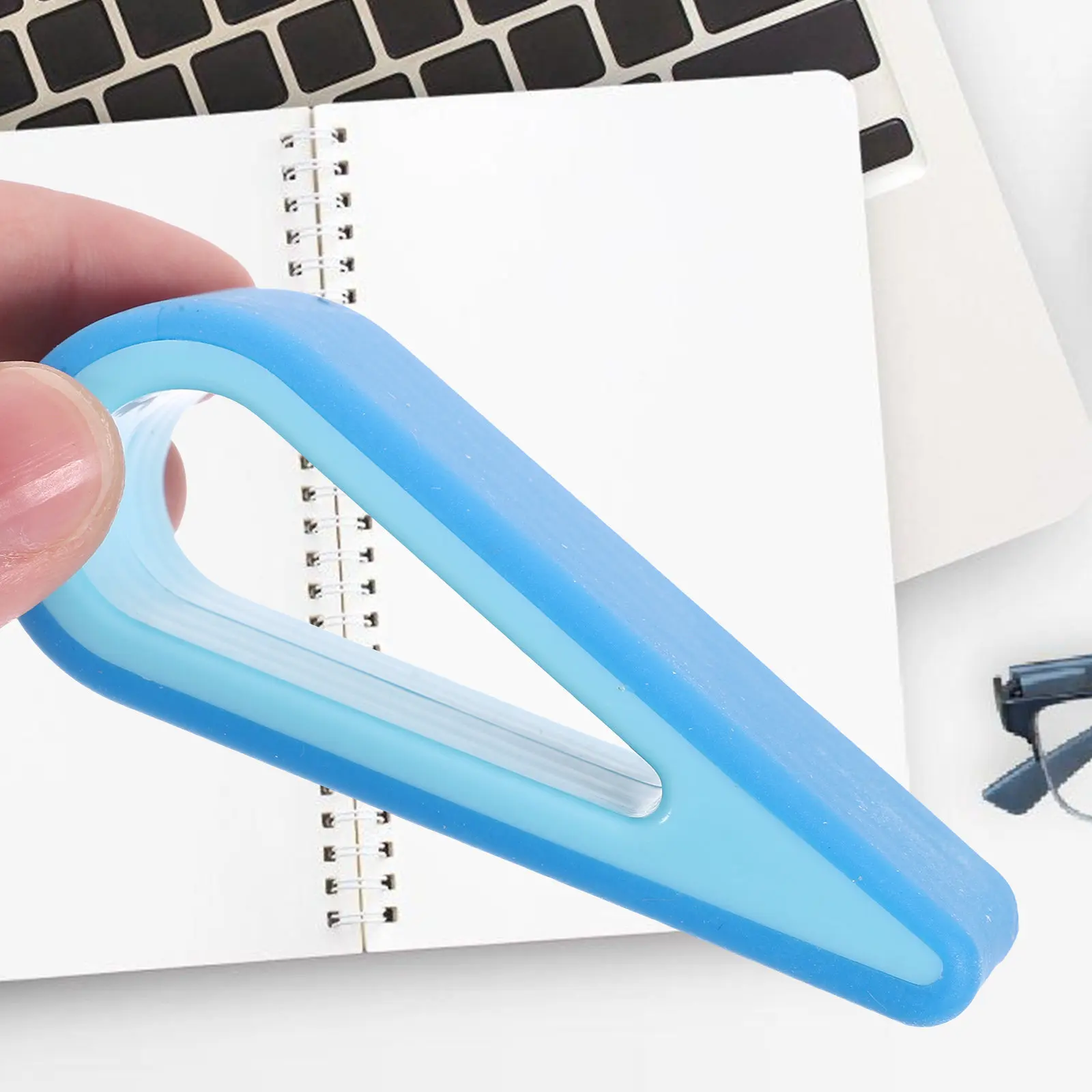 2Pcs Laptop Stand Notebook Support Holder Mini Cooling Radiator Blue Practical Gift for Laptop Users Heat Reduction