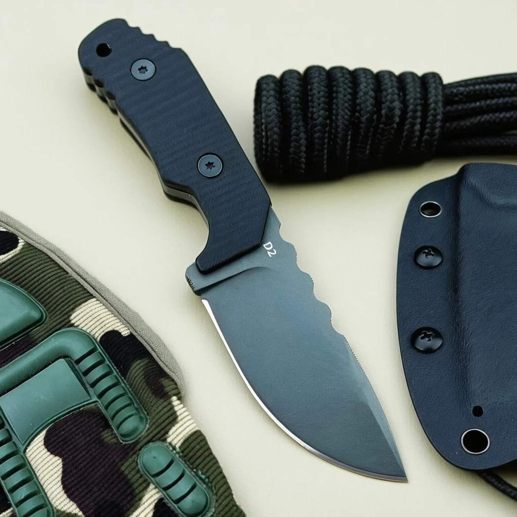 Многофункциональный боевой нож для выживания на открытом воздухе с фиксированным лезвием и ножнами, небольшой уличный прямой нож, лезвие 8Cr13Mov, ручка G10
Многофункциональный боевой нож для выживания на открытом воздухе с фиксированным лезвием и ножнами, небольшой уличный прямой нож, лезвие 8Cr13Mov, ручка G10