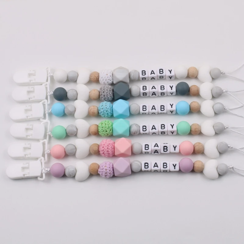 Baby Personalized Name Teethers Pacifier Chain Silicone Infant Feeding Nipple Appease Soother Chains Shower Gift Pacifiers Clip
Baby Personalized Name Teethers Pacifier Chain Silicone Infant Feeding Nipple Appease Soother Chains Shower Gift Pacifiers Clip