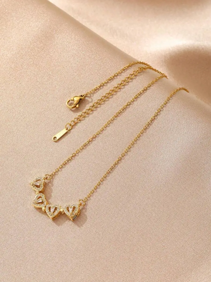 Fashion Minimalist Gold Color Heart Pendant Chain Necklace For Women
Fashion Minimalist Gold Color Heart Pendant Chain Necklace For Women
