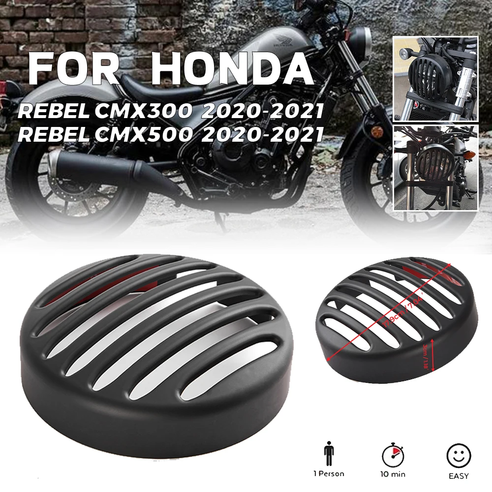MTKRACING For HONDA REBEL 500 CMX 500 300 REBEL 500 Headlight Grille Cover Headlight Protection Cover Suitable 2020-2022
MTKRACING For HONDA REBEL 500 CMX 500 300 REBEL 500 Headlight Grille Cover Headlight Protection Cover Suitable 2020-2022