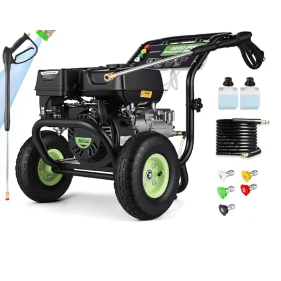 Commercial high-pressure washer for patio, garden, yard, vehicle cleaning; gas-powered 196CC engine; black/gray; 4200 PSI/ 4.0
Commercial high-pressure washer for patio, garden, yard, vehicle cleaning; gas-powered 196CC engine; black/gray; 4200 PSI/ 4.0