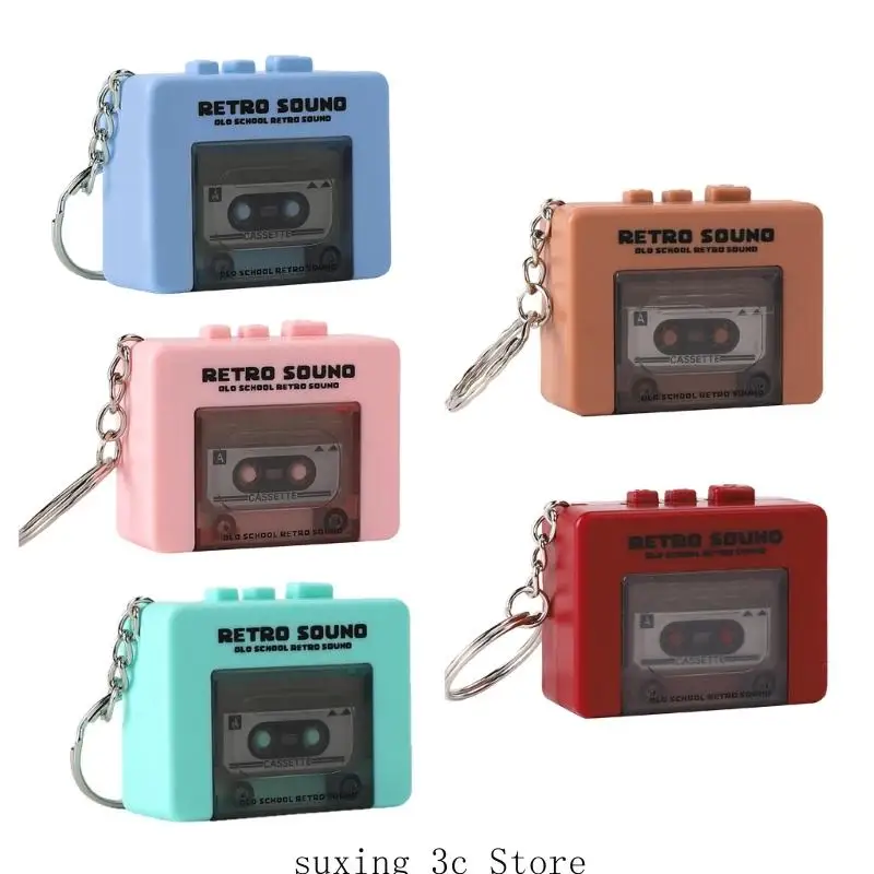 Miniature Retro Recorders Tape Keychains Cassettes Player Design with Builts In Music Box and Recording Feature
Miniature Retro Recorders Tape Keychains Cassettes Player Design with Builts In Music Box and Recording Feature