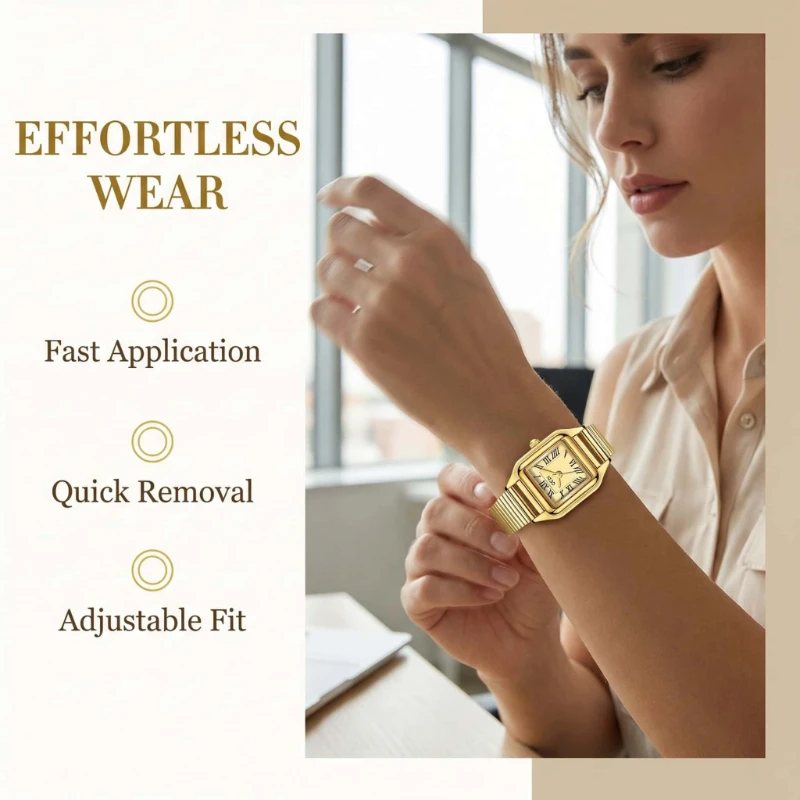 Top Brand Women's Watches Latest Thin Square Gold Lady Wristwatch Elegant Luxury Alloy Woman Quartz Clock Gift reloj para mujer
Top Brand Women's Watches Latest Thin Square Gold Lady Wristwatch Elegant Luxury Alloy Woman Quartz Clock Gift reloj para mujer