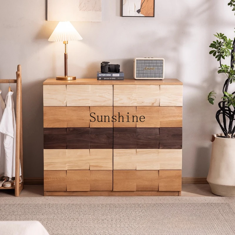 Solid wood Japanese storage side cabinet retro simple bedside cabinet
Solid wood Japanese storage side cabinet retro simple bedside cabinet