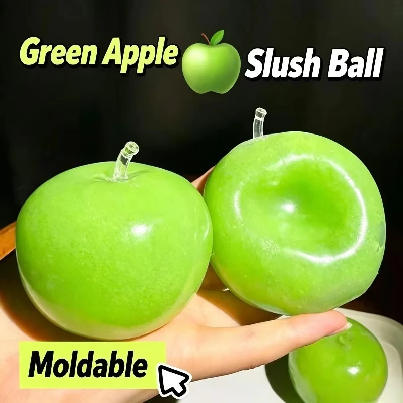 Green Apple Slushie Stress Ball Squishy Toy Crunchy Moldable Non-Bounce Sensory Fidget Toy Medium Grip Strength Training Gift
Green Apple Slushie Stress Ball Squishy Toy Crunchy Moldable Non-Bounce Sensory Fidget Toy Medium Grip Strength Training Gift